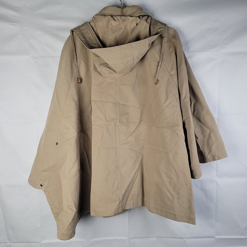 Vintage J. Peterman Cotton blend Ladies Poncho Western Casual RN 77608 Sz M\L - Picture 4 of 4